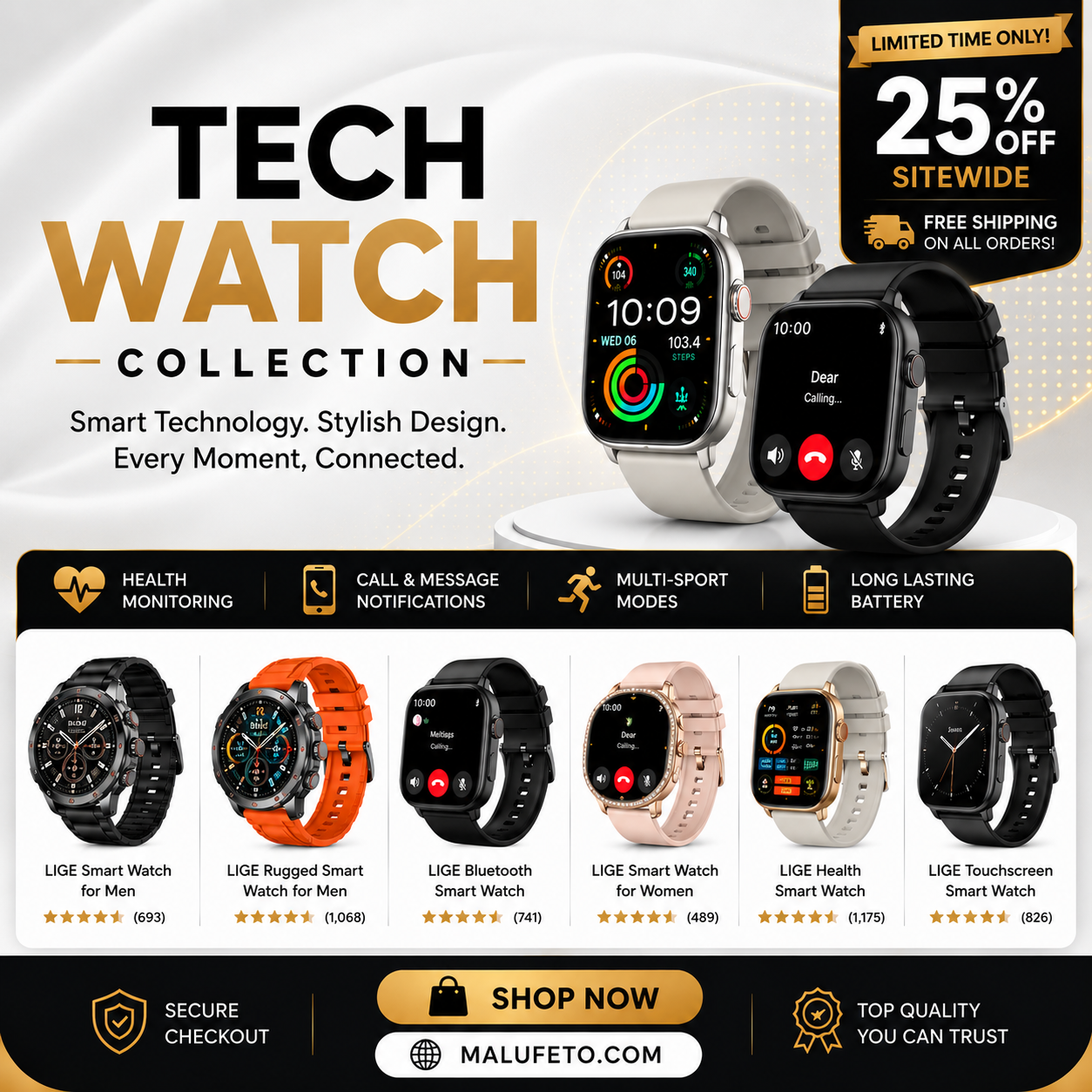 Malufeto Tech watch Collection
