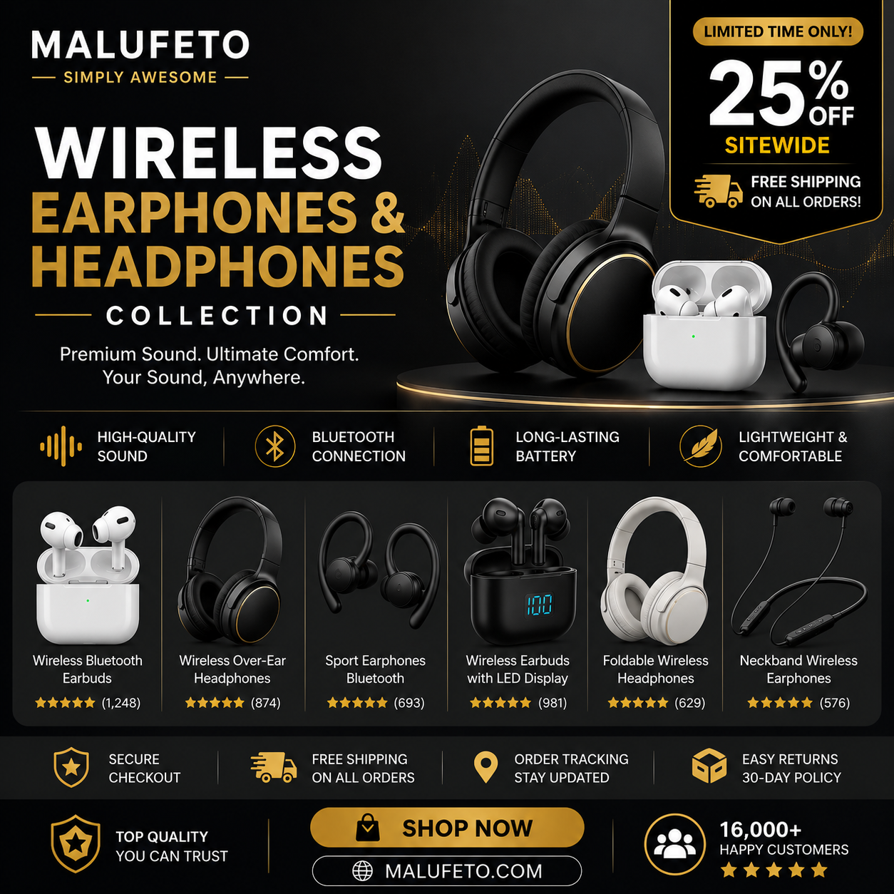 Wireless Earphones & Headphones