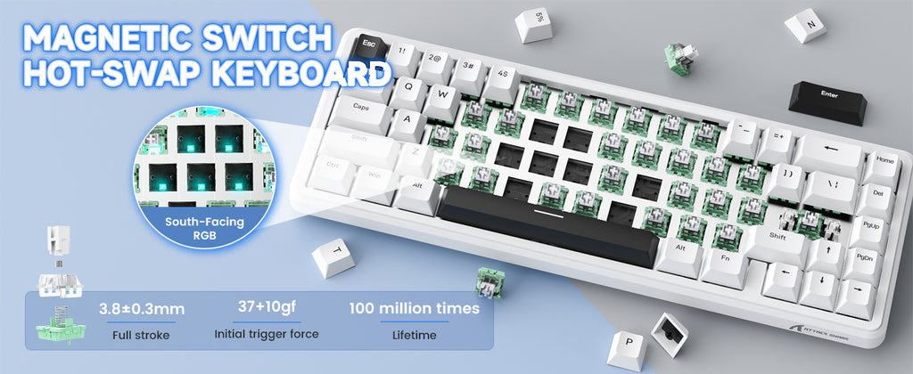 ATTACK SHARK X65 HE 65% Gaming Keyboard 8000Hz RGB