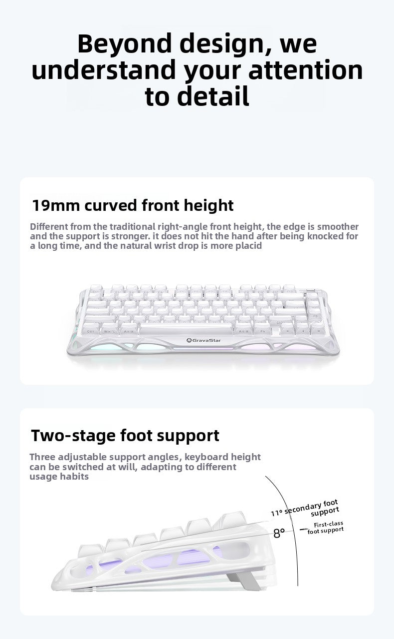 GravaStar K1 Lite Tri-Mode Gasket Mechanical Gaming Keyboard