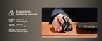 ProtoArc EM11 Ergonomic Vertical Wireless Mouse Rechargeable