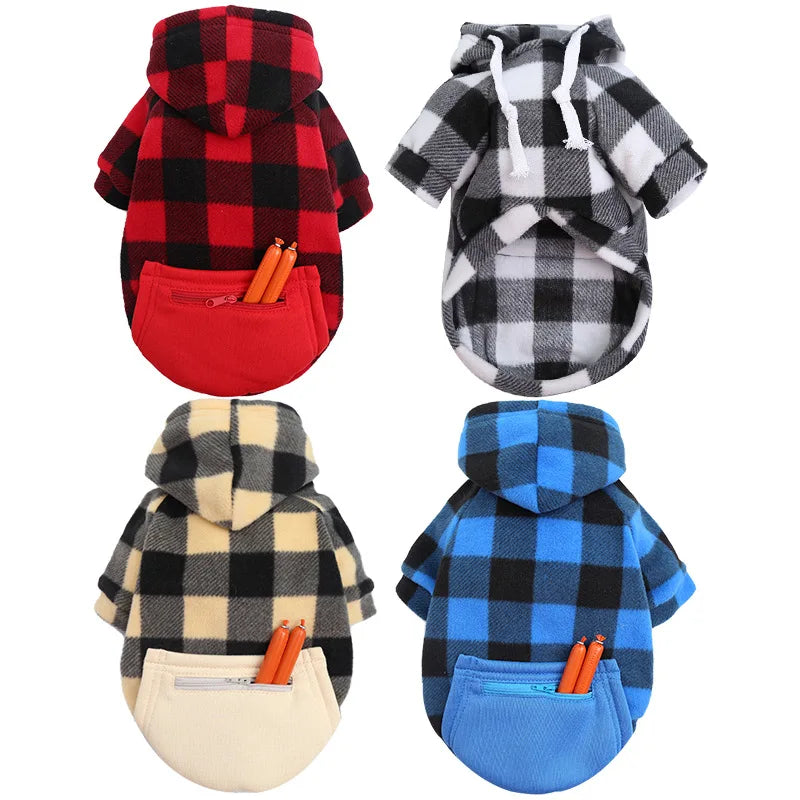 Reversible Plaid Dog Winter Coat – Vest Jacket for All Sizes