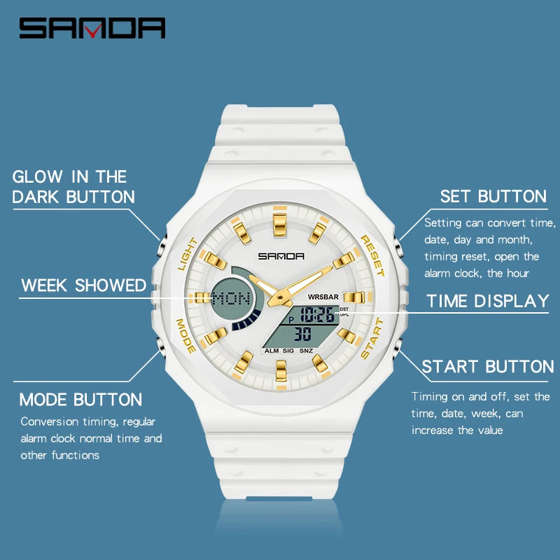 SANDA 6016 Men's G-Style Digital Sports Watch