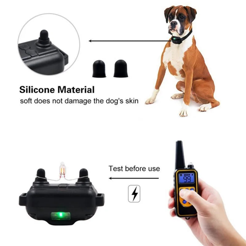 Waterproof Anti-Bark Dog Training Collar – Remote Control Rechargeable