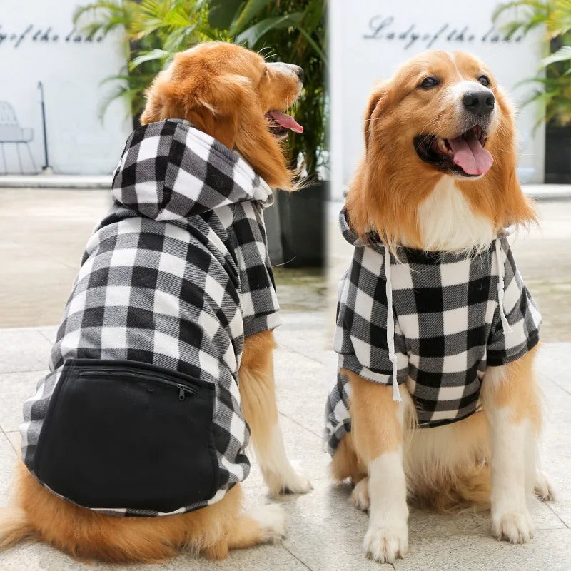 Reversible Plaid Dog Winter Coat – Vest Jacket for All Sizes