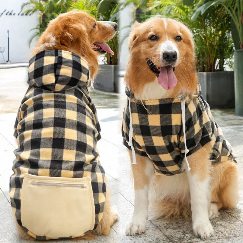 Reversible Plaid Dog Winter Coat – Vest Jacket for All Sizes