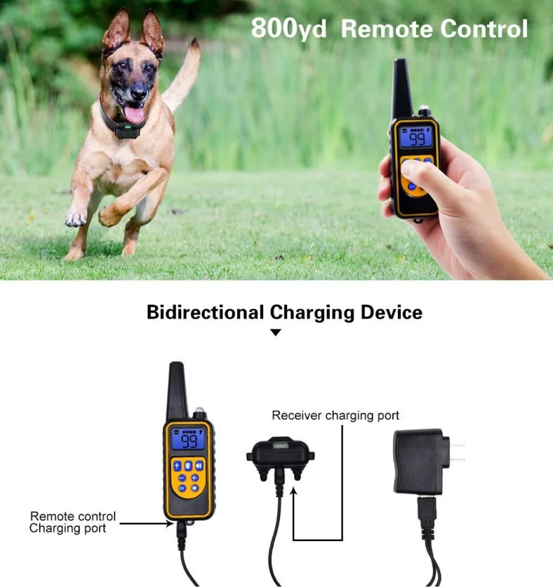 Waterproof Anti-Bark Dog Training Collar – Remote Control Rechargeable