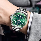 LIGE 10045 Men's Diver Sports Quartz Watch