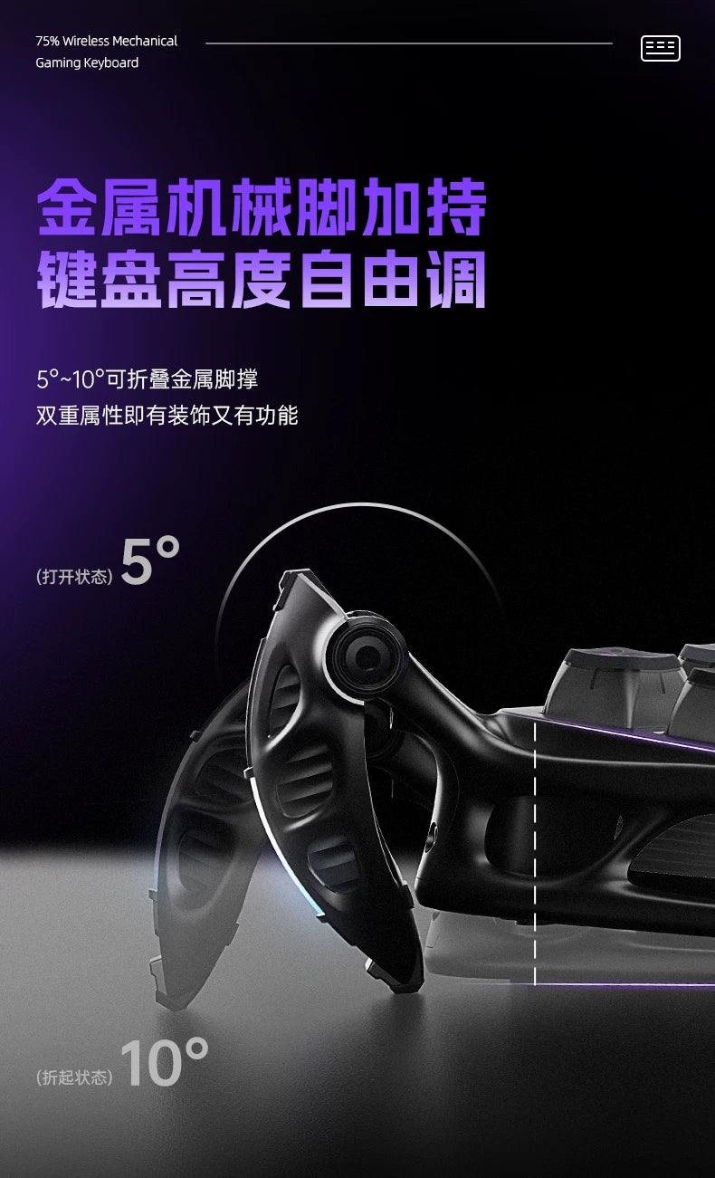 GravaStar K1 Breaking Cocoon Mechanical Keyboards Long Battery Life Custom Wireless Tri-Mode Gaming Keyboard PC Accessories Gift