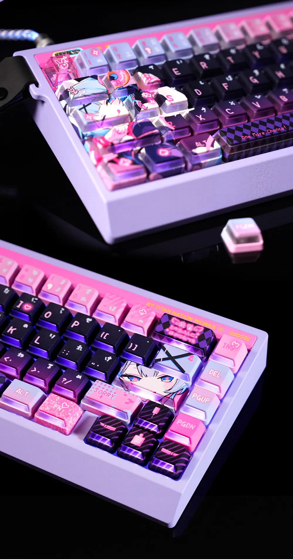 Rabbit Hole Anime PBT Keycaps
