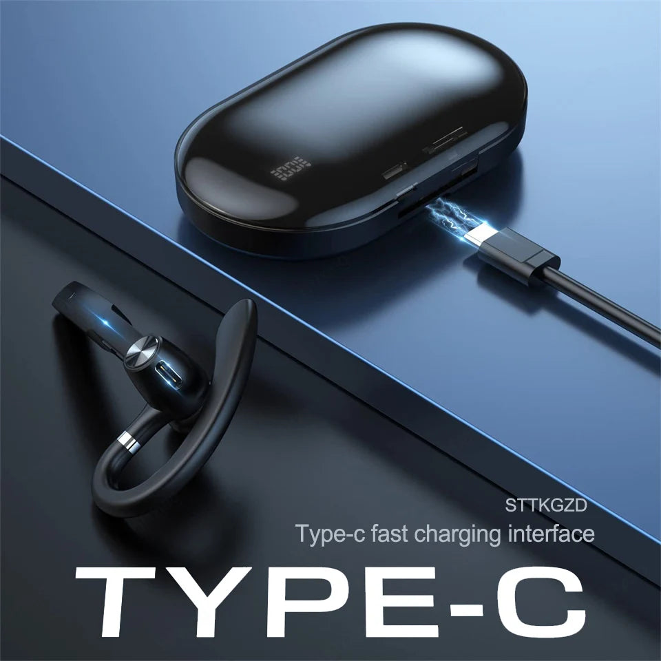 Wireless Bluetooth Headset Noise Cancelling Handsfree Business