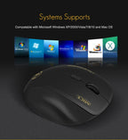 NexusClick 2.4G Wireless Silent Mouse 6 Buttons Ergonomic