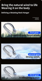 Rotor Bladeless Neck Fan – USB Rechargeable Turbo Cooling Fan