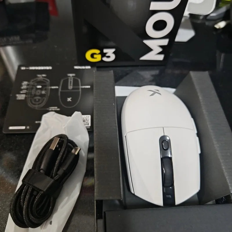 MCHOSE G3 V2 Pro Gaming Mouse Wireless Tri-mode PAW3395 800mAh Charging Lightweight Ergonomics Esports Mouse PC Office Accessori