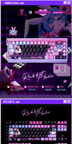 Rabbit Hole Anime PBT Keycaps