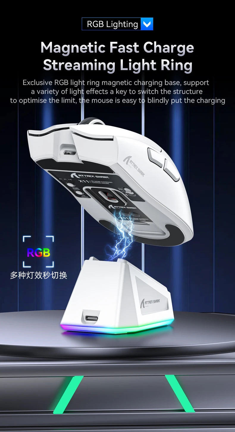ATTACK SHARK X11 Wireless Gaming Mouse 22000 DPI 3-Mode
