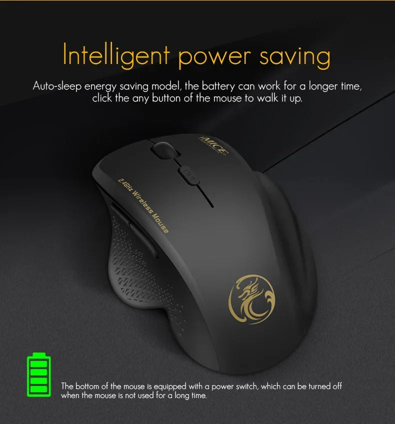 NexusClick 2.4G Wireless Silent Mouse 6 Buttons Ergonomic