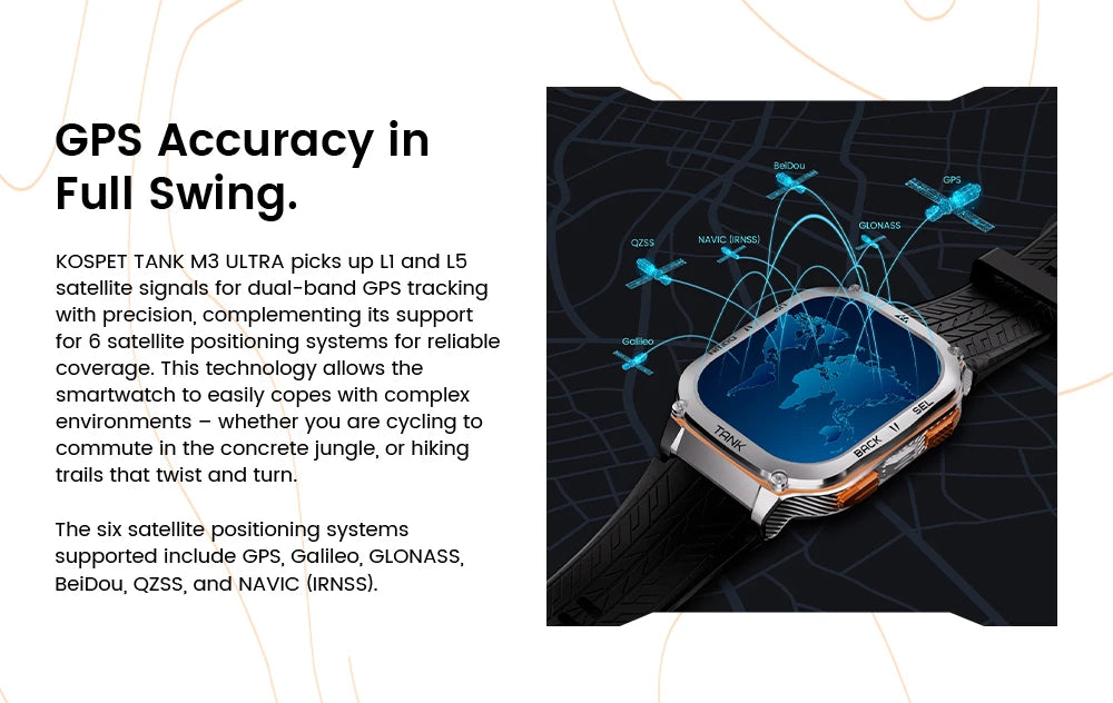 Stainless Steel GPS Smart Watch