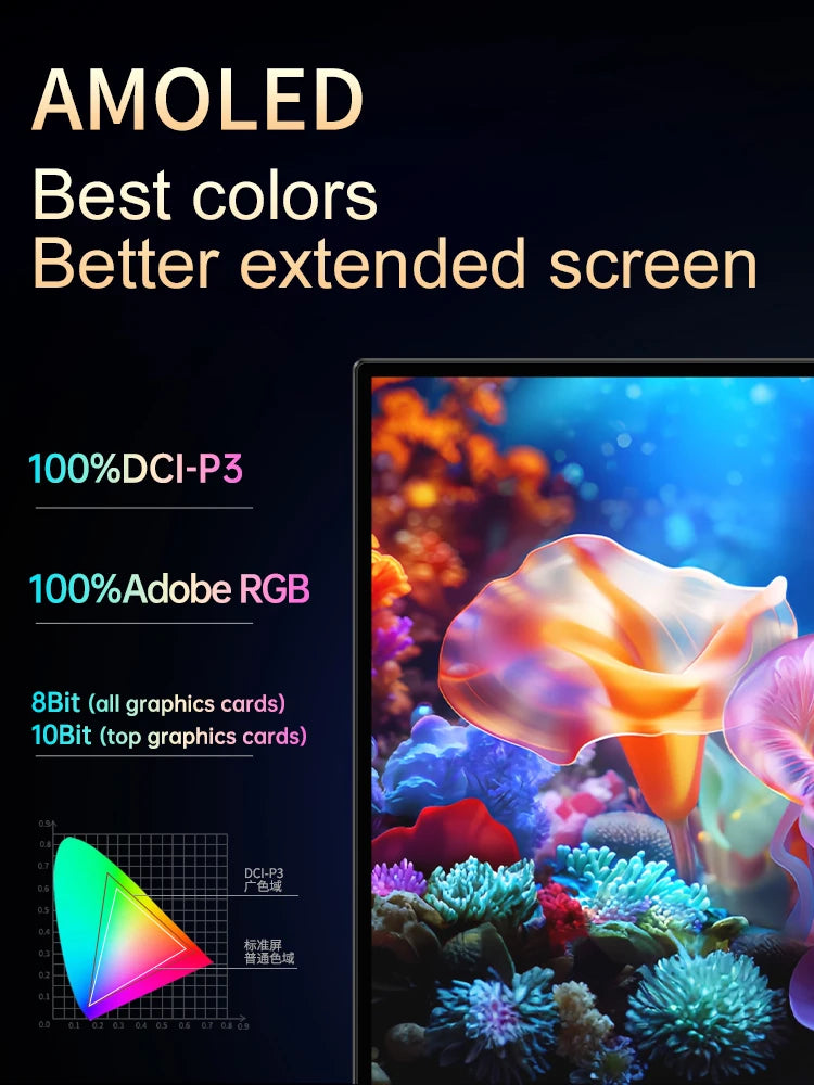 14" 4K OLED Portable Touchscreen Monitor with Stylus