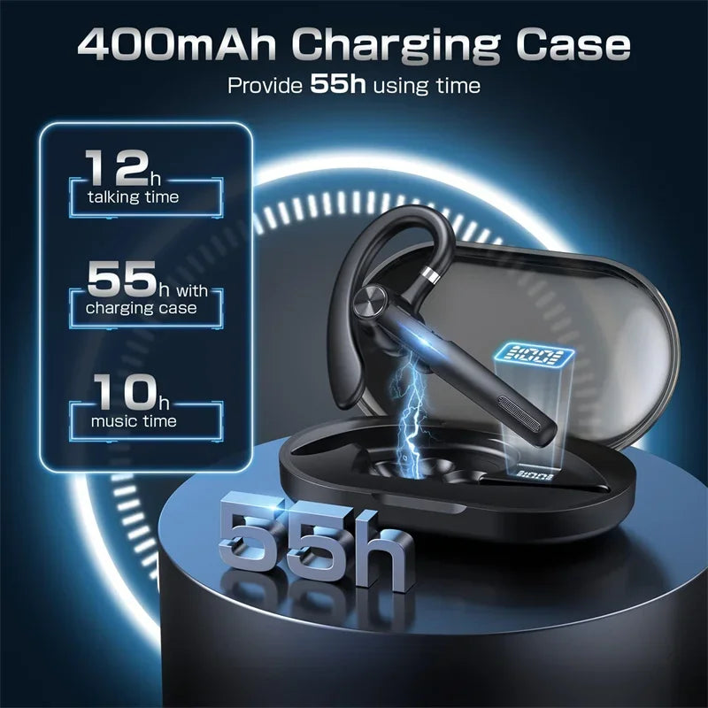 Wireless Bluetooth Headset Noise Cancelling Handsfree Business