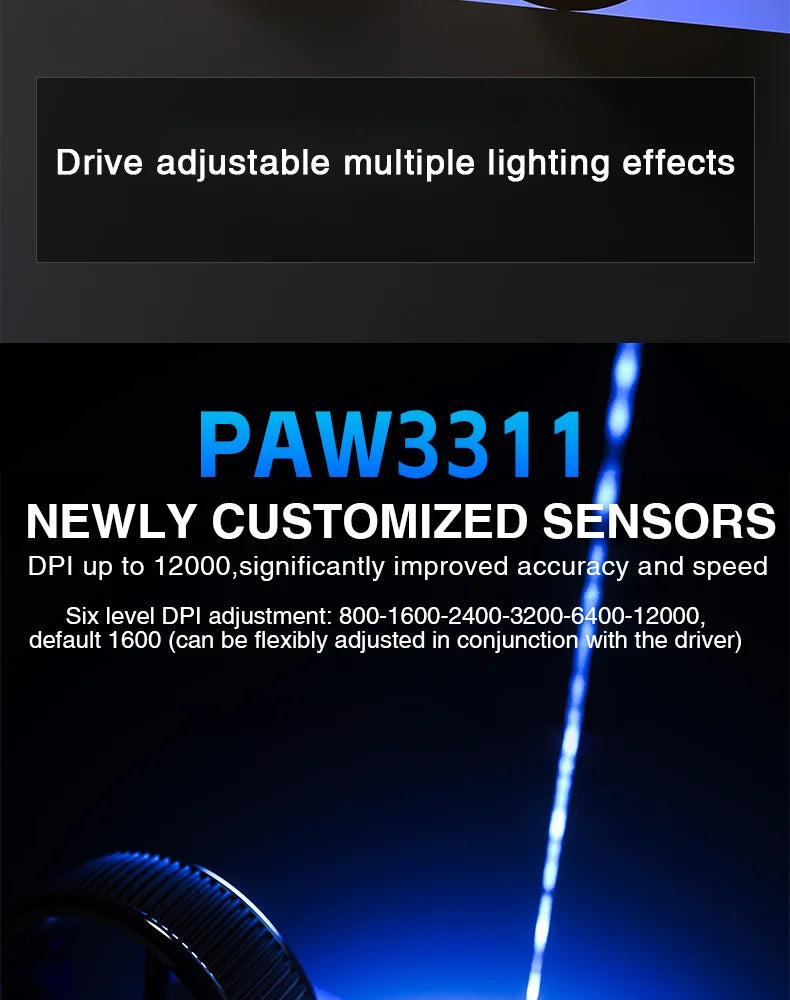 AULA SC620 Wireless Gaming Mouse 12000 DPI RGB