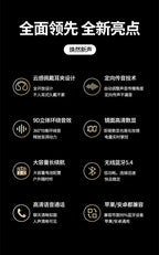 Wireless Clip Ear Headphones Noise Cancelling Sports Gaming