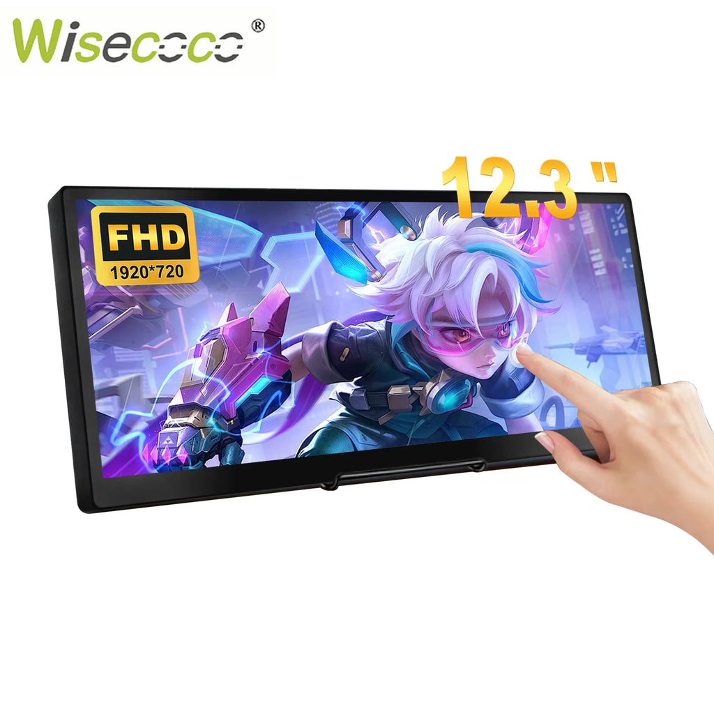 Wisecoco 12.3" IPS Touch Portable Monitor 1920x720