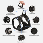 No-Pull Reflective Dog Harness