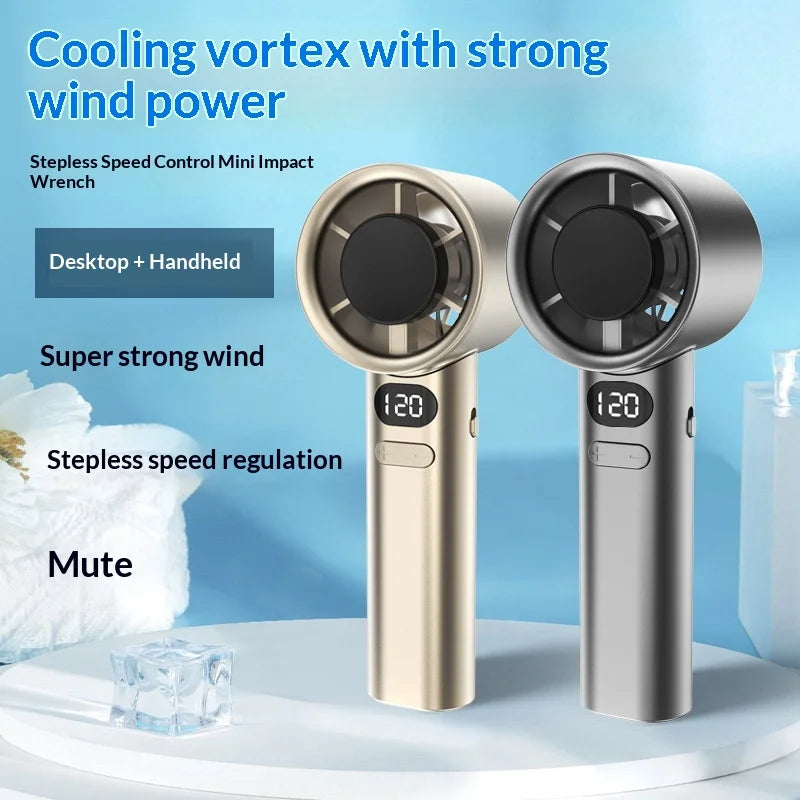 HOMEFISH Portable Handheld Ice Cooling Fan – 400mAh USB
