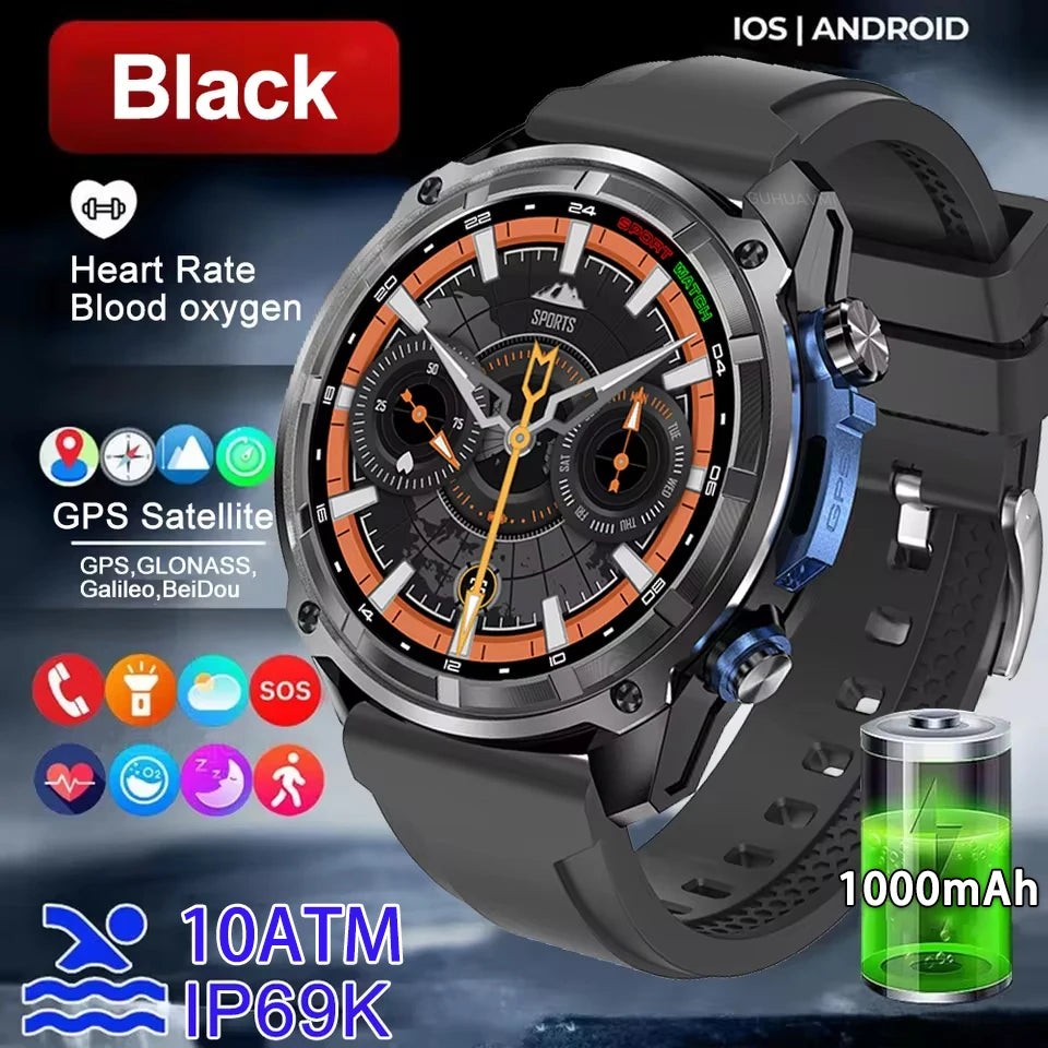 GPS Offline Map Smart Watch – 1000mAh
