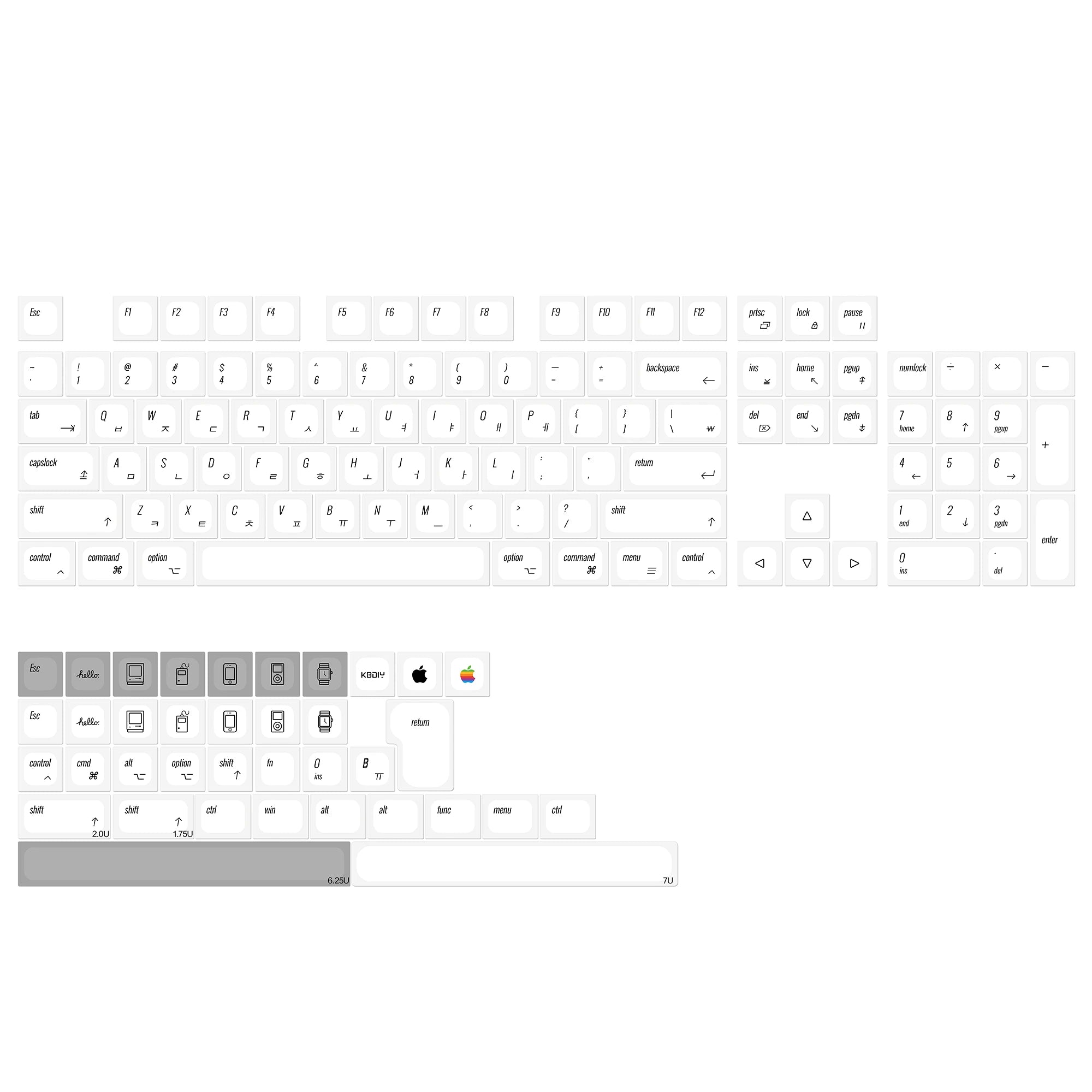 KBDiy Korean GMK Minimal KOA PBT Keycaps