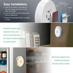 Smart Motion Sensor LED Night Light – USB Rechargeable Bedside Lamp