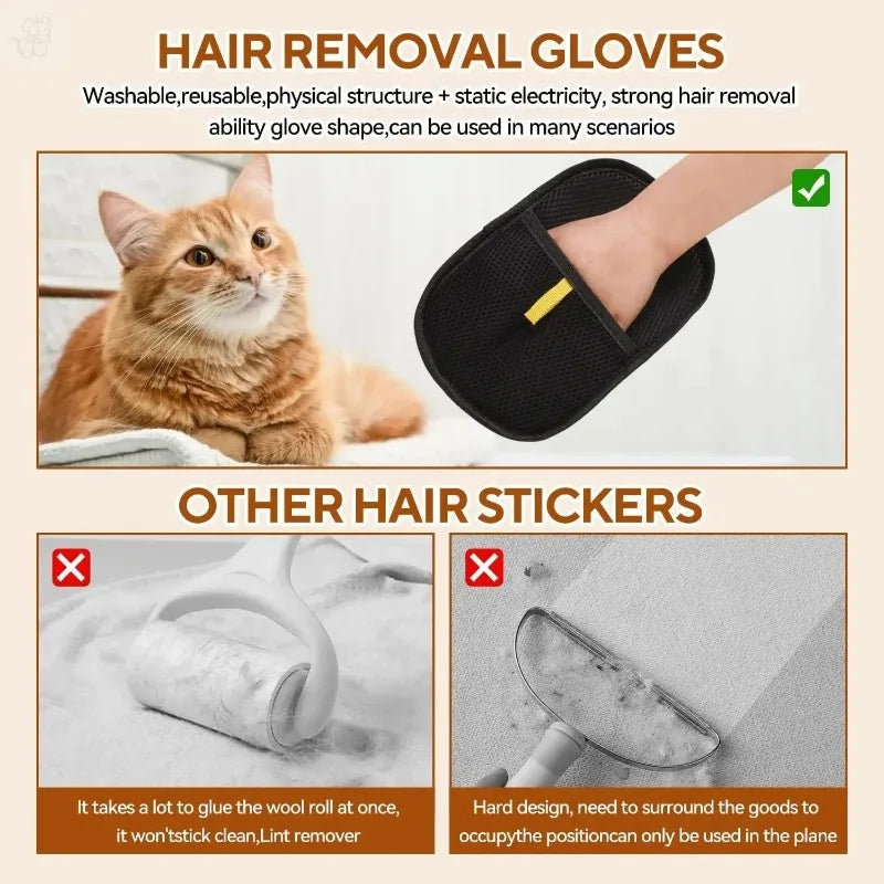 Portable Pet Hair Remover Gloves