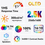 OLED 2.5K 10.5" Portable Touchscreen Monitor