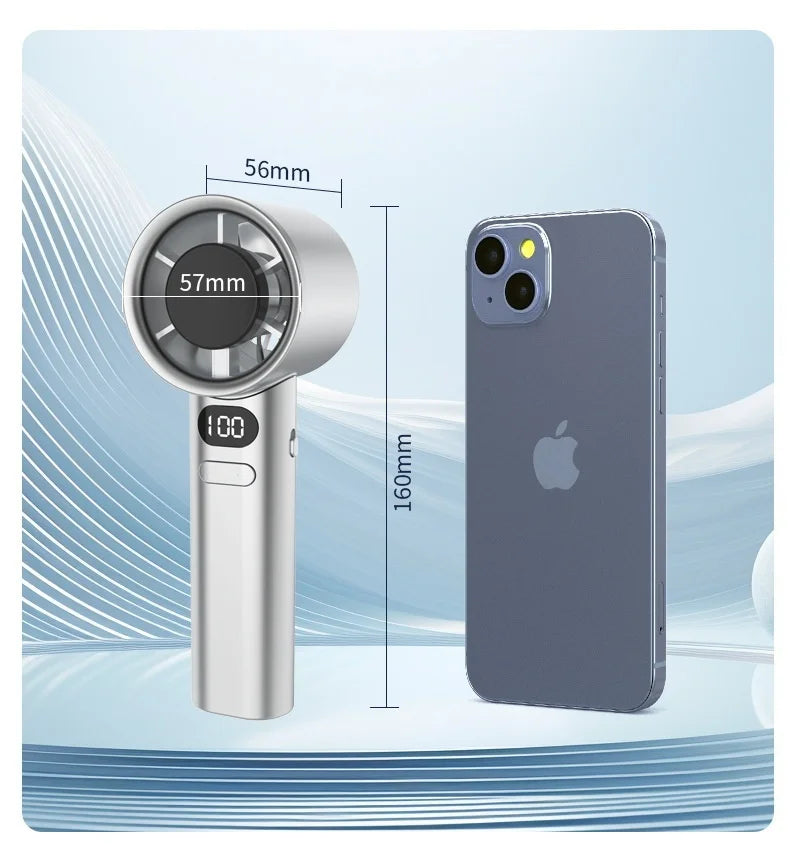 HOMEFISH Portable Handheld Ice Cooling Fan – 400mAh USB