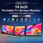 14" FHD IPS Dual Portable Monitor Screen Extender