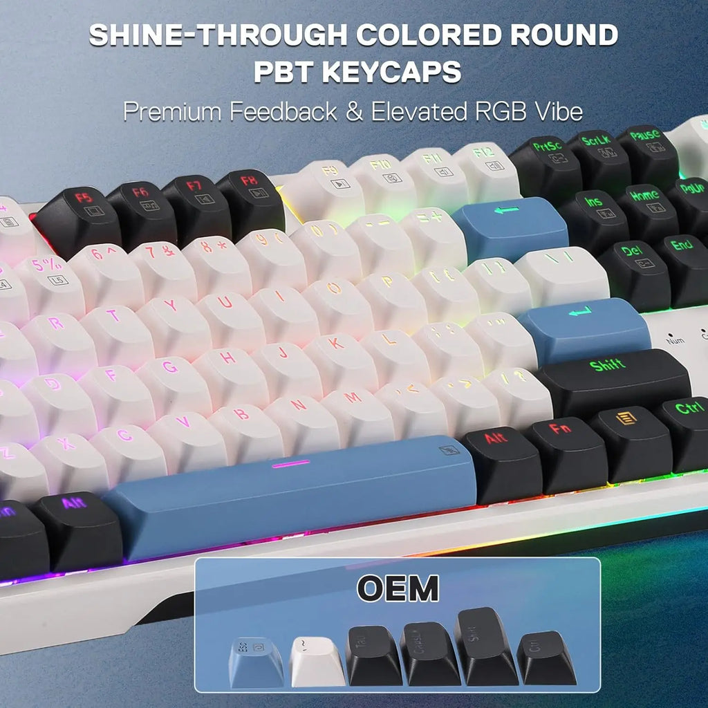 Redragon K668 108-Key Gasket RGB Hot-Swap Gaming Keyboard