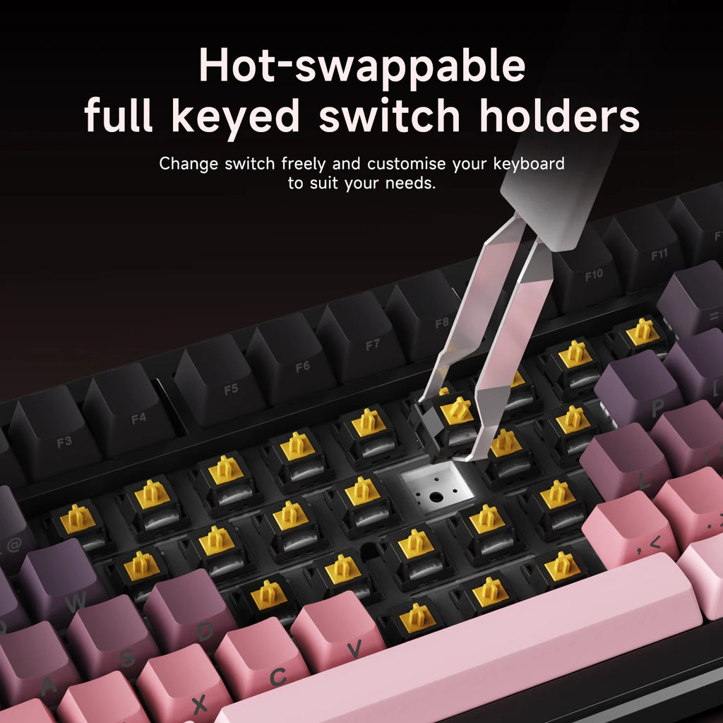 AJAZZ AK820 MAX/MAX Plus Gaming Keyboard Tri Mode 8000mAh Gasket TFT Screen Hot Plug Mechanical Keyboard Customized PC Accessory