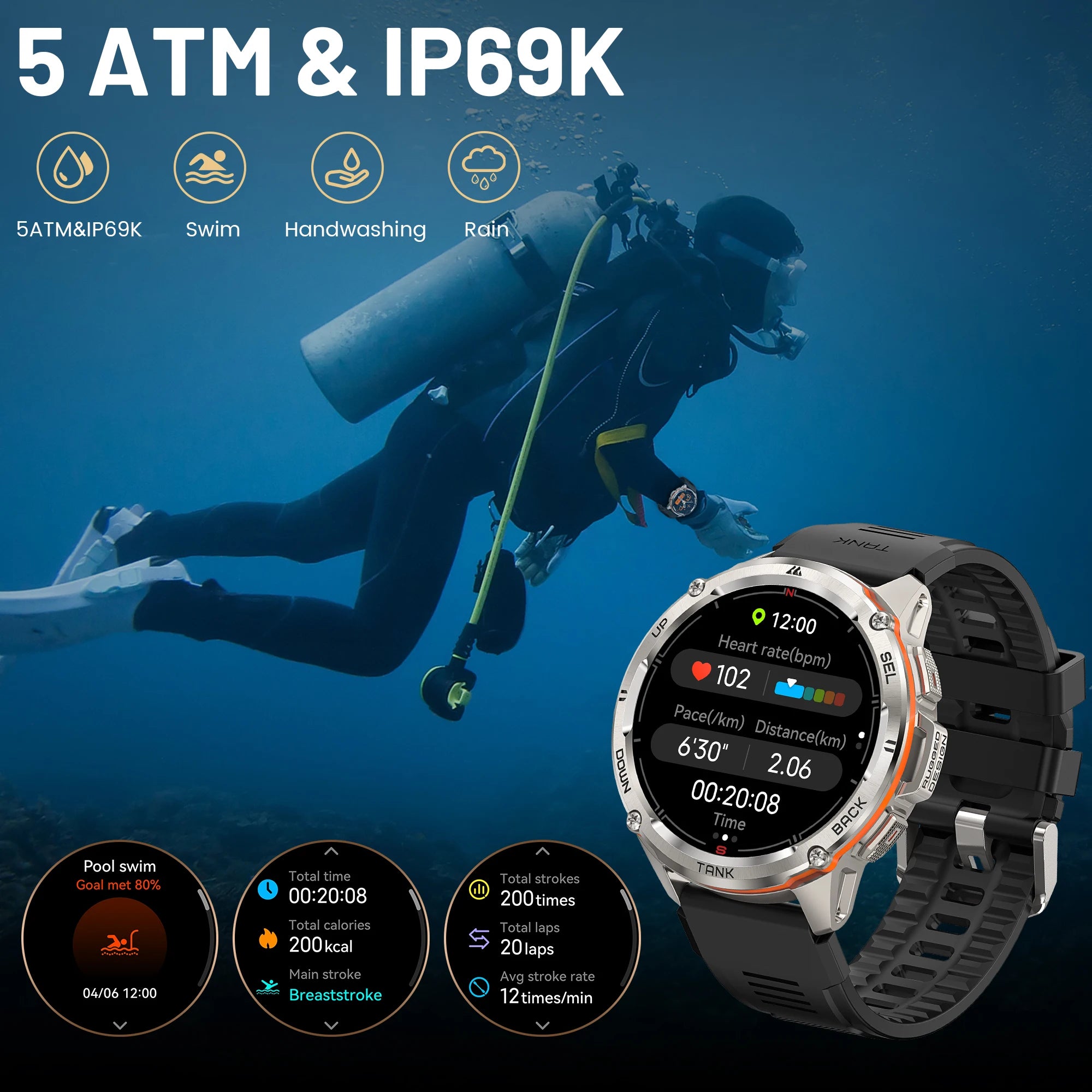 Rugged GPS Smart Watch – AMOLED