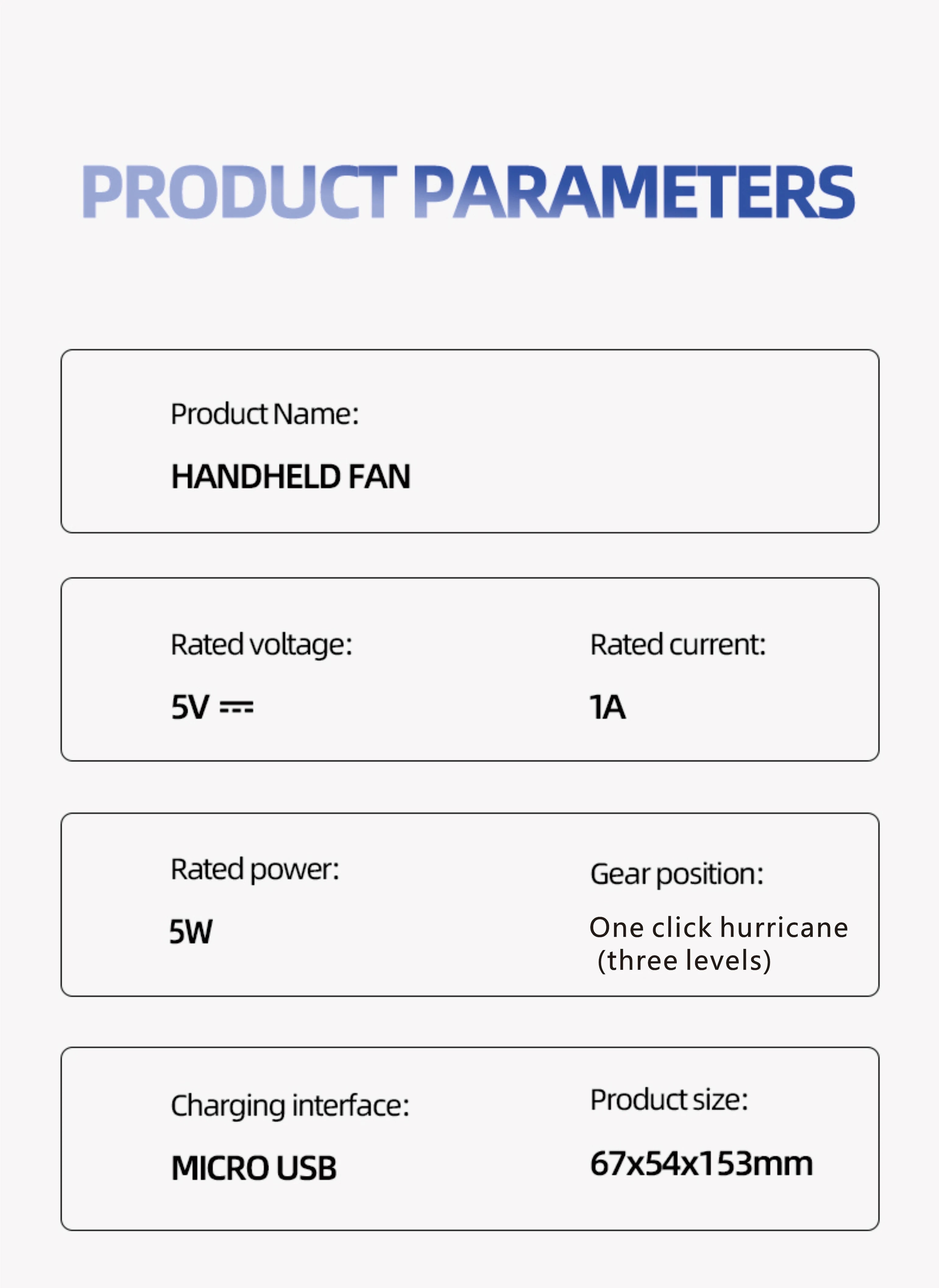 Mini USB Handheld Fan – Fast Charging Portable Personal Fan