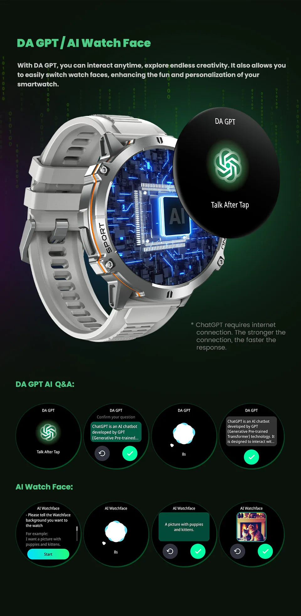 Large Battery Outdoor Smart Watch