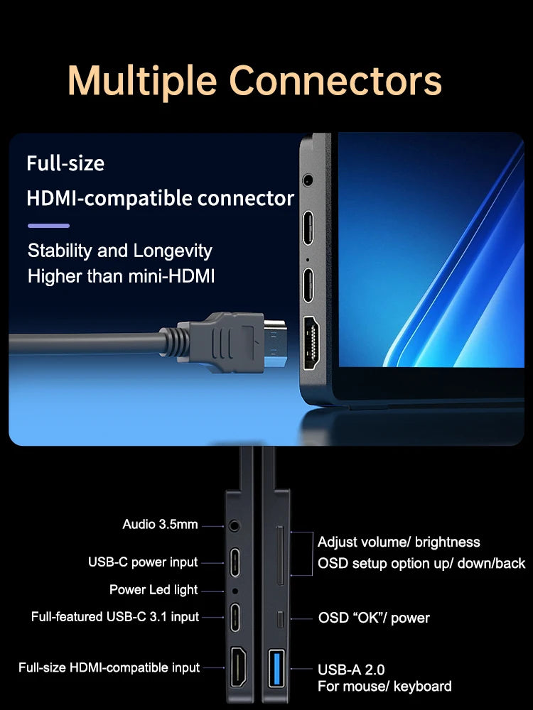 14" 4K OLED Portable Touchscreen Monitor with Stylus