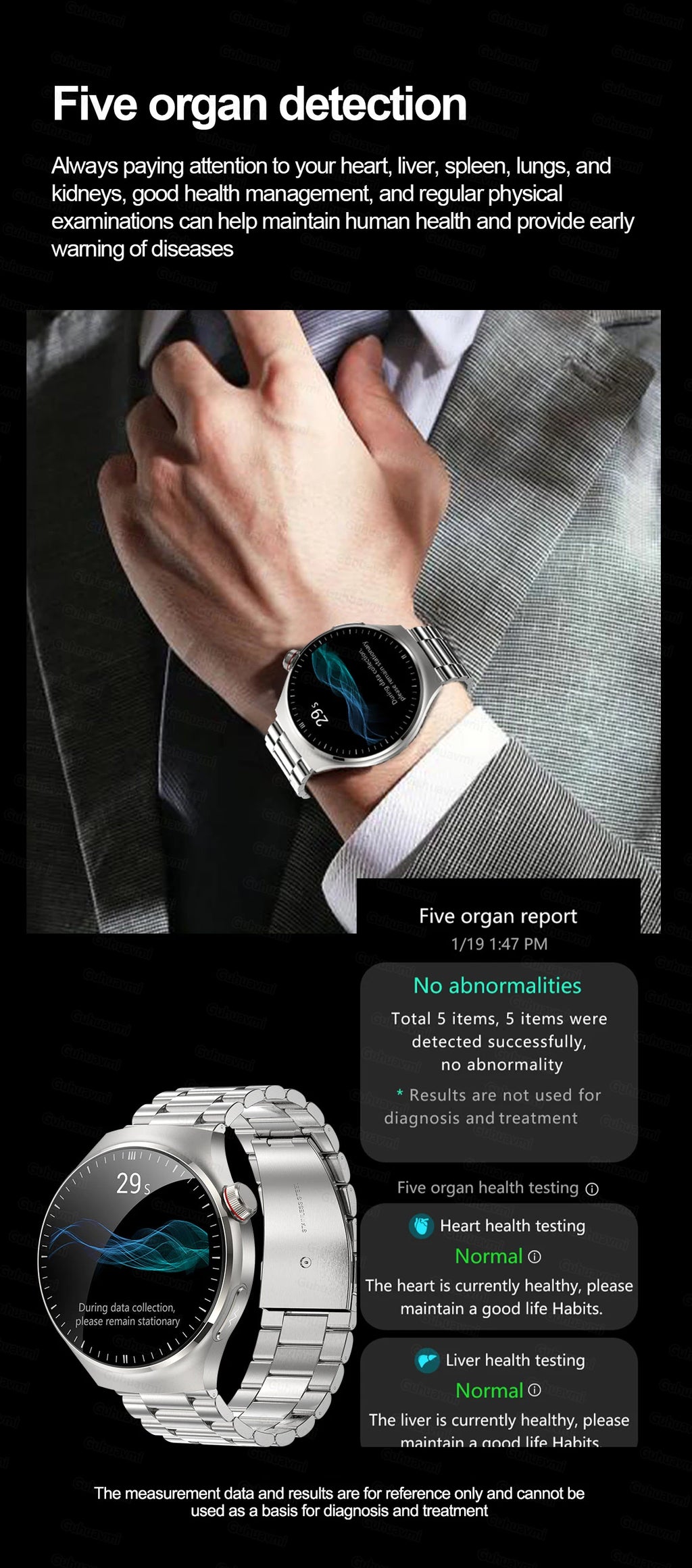 ECG Uric Acid Health Smart Watch