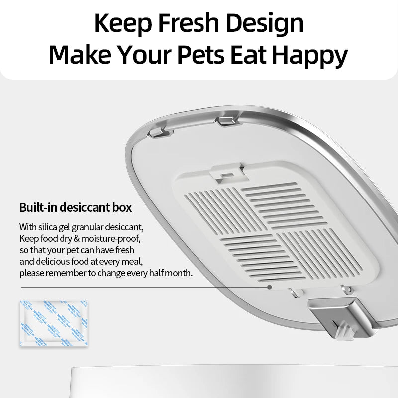 ROJECO WiFi Smart Double Cat Feeder