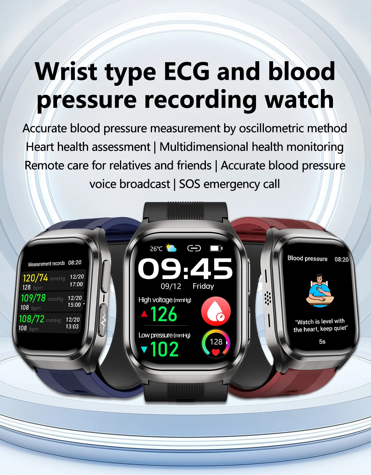 Air Pump Blood Pressure Smart Watch