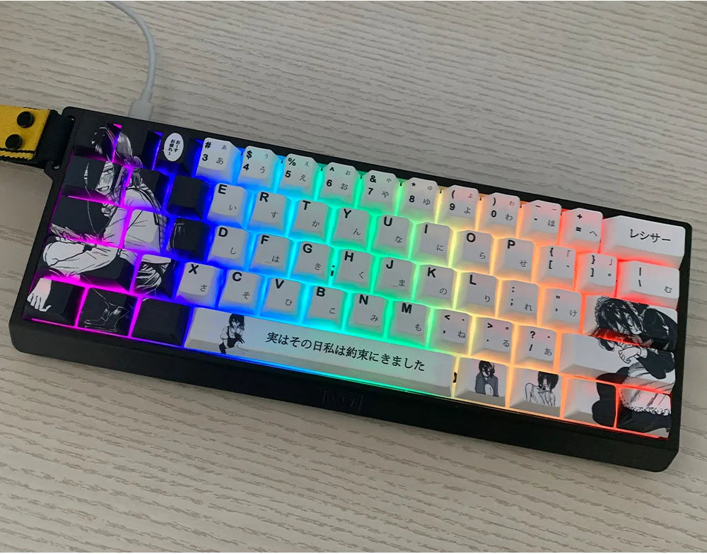 Chainsaw Man Anime PBT Keycaps for Mechanical Keyboard