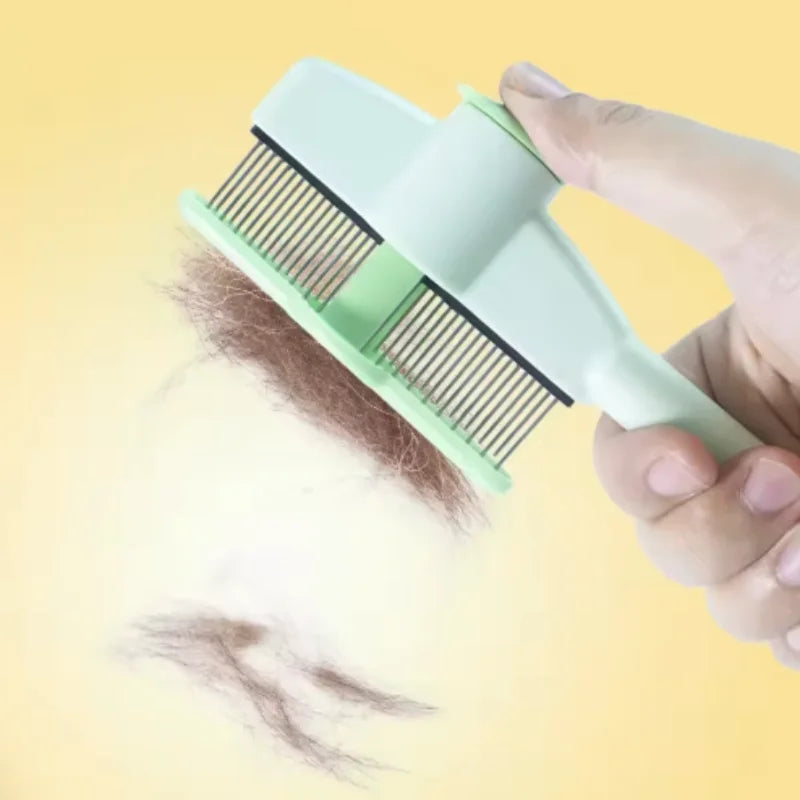 Self-Cleaning Pet Brush – Dog & Cat Grooming Comb