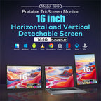 14" FHD IPS Dual Portable Monitor Screen Extender