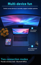 NexusClick Dual Mode Wireless Gaming Mouse,Lightweight RGB Backlit Magnetic Charging Dock DPI Adjustable Ergonomic for Laptop PC