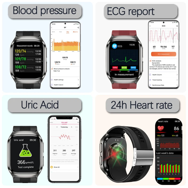 Airbag ECG Smart Watch with NFC